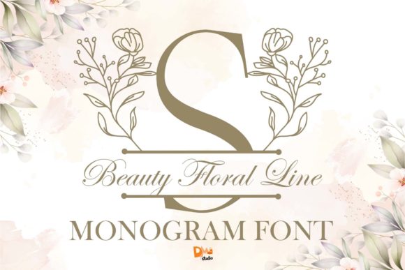 Beauty Floral Line Monogram: A Decorative Font That Earns Its Place