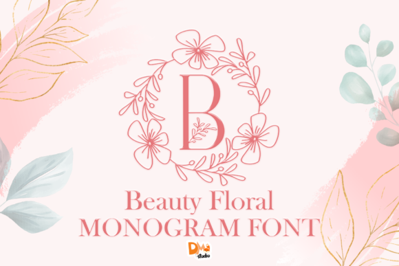 Beauty Floral Monogram: A Delicate Display Font for Digital Branding