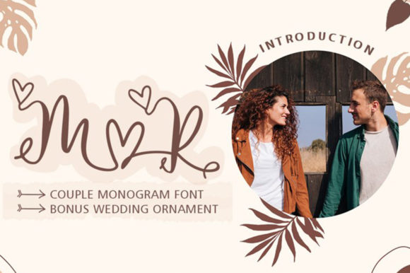 Couple Monogram: A Decorative Font for Web Design and Brand Identity