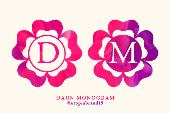 Daun Monogram: A Romantic Decorative Font for Handmade Labels & Printables