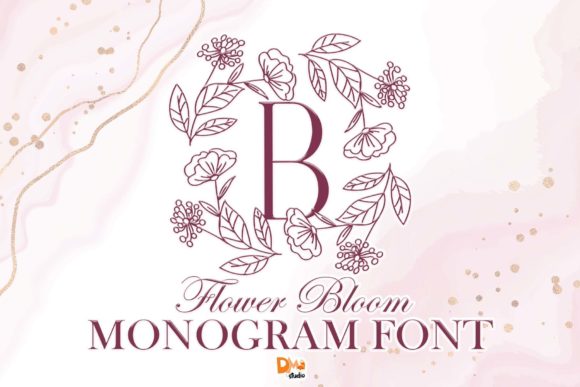 Flower Bloom Monogram: A Delicate Decorative Typeface for Digital Charm