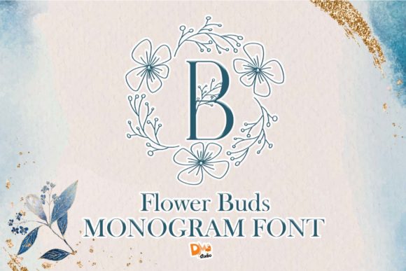 Flower Buds Monogram: A Font for Campaign Creativity