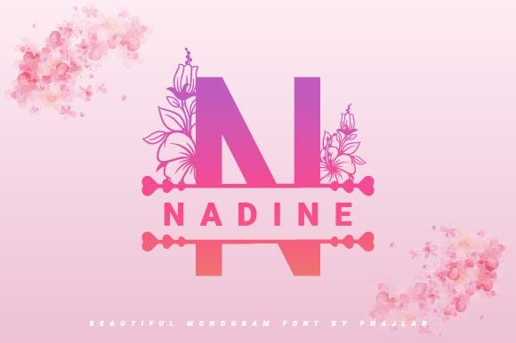 Font That Speaks Volumes: Nadine Flowers Monogram