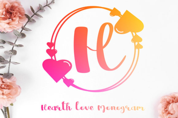 Hearth Love Monogram: A Delicate Display Font for Digital Branding