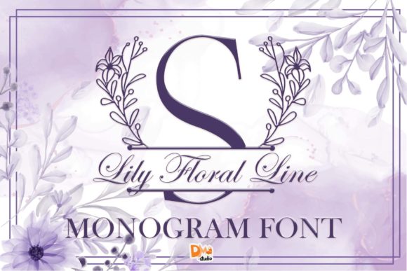 Lily Floral Line Monogram: A Font That Elevates Brand Identity