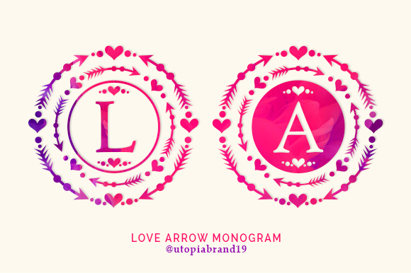 Love Arrow Monogram: A Decorative Font That Elevates Campaign Headlines