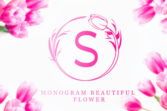 Monogram Beautiful Flower: A Decorative Font for Romantic Digital Branding