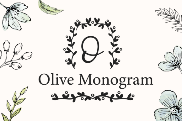 Olive Monogram: A Delicate Display Font for Thoughtful Web Branding