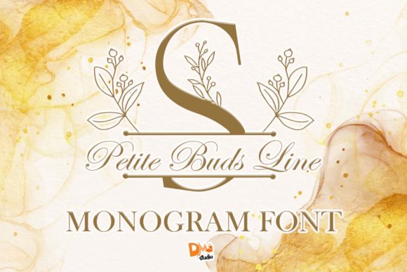 Petite Buds Line Monogram: A Decorative Font That Elevates Brand Moments