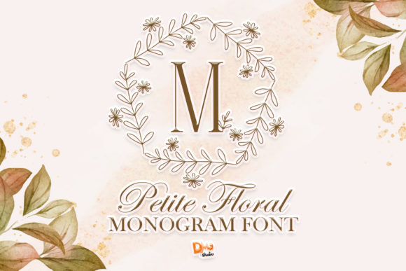 Petite Floral Monogram: A Delicate Display Font for Thoughtful Design
