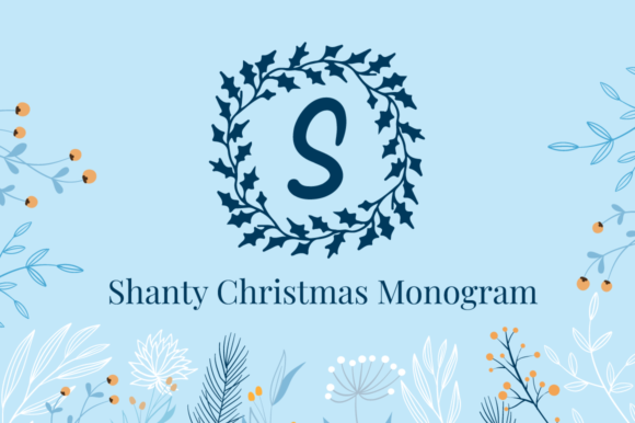 Shanty Christmas Monogram: A Dainty Decorative Font for Thoughtful Branding
