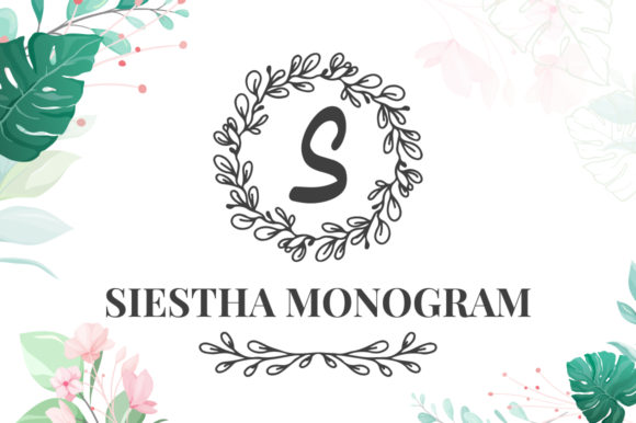 Siestha Monogram: A Delicate Decorative Typeface for Thoughtful Branding