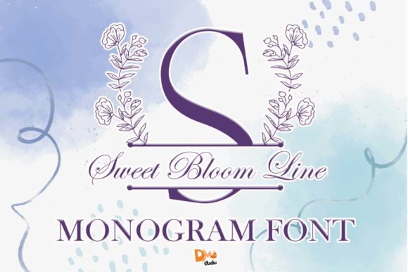 Sweet Bloom Line Monogram: A Delicate Display Font for Brand Warmth
