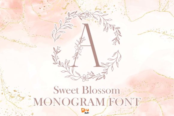 Sweet Blossom Monogram: A Decorative Font That Feels Like Handwritten Love