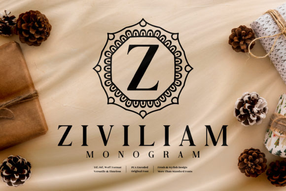 Ziviliam Monogram: A Luxe Decorative Typeface for Digital Branding
